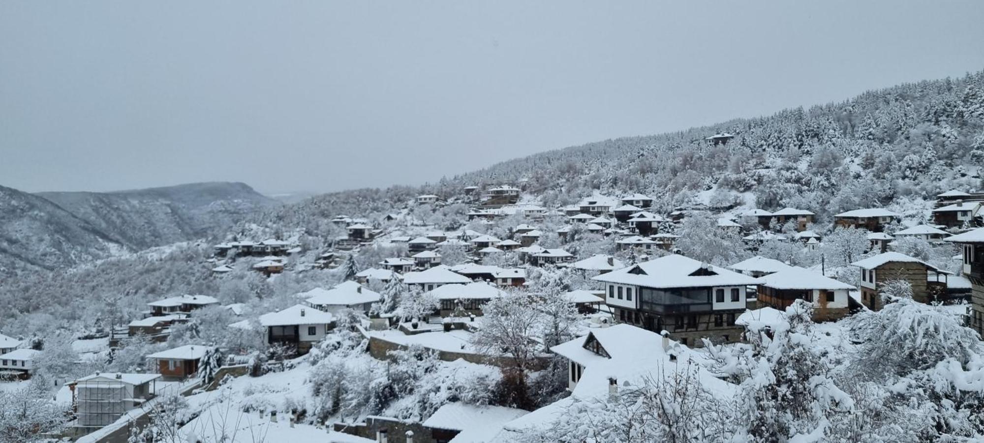 Панорама Хаус Лещен И Еко Къщи Дървена И Землянка ภายนอก รูปภาพ
