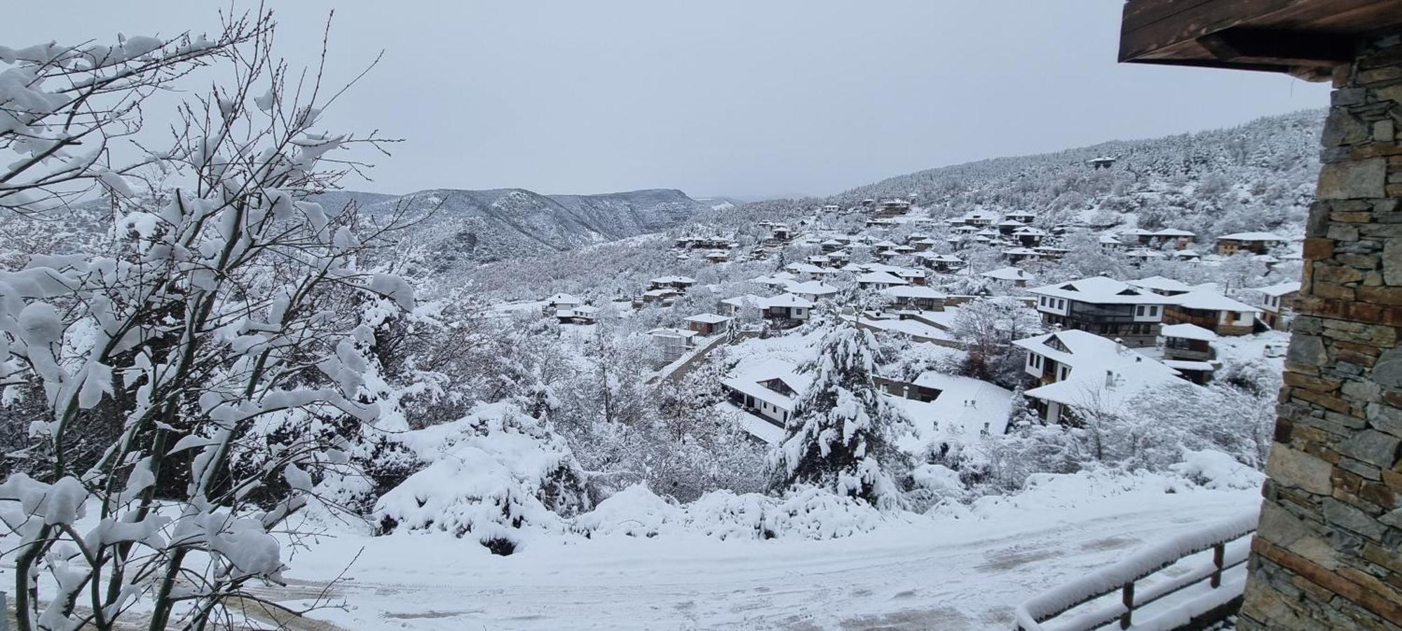 Панорама Хаус Лещен И Еко Къщи Дървена И Землянка ภายนอก รูปภาพ